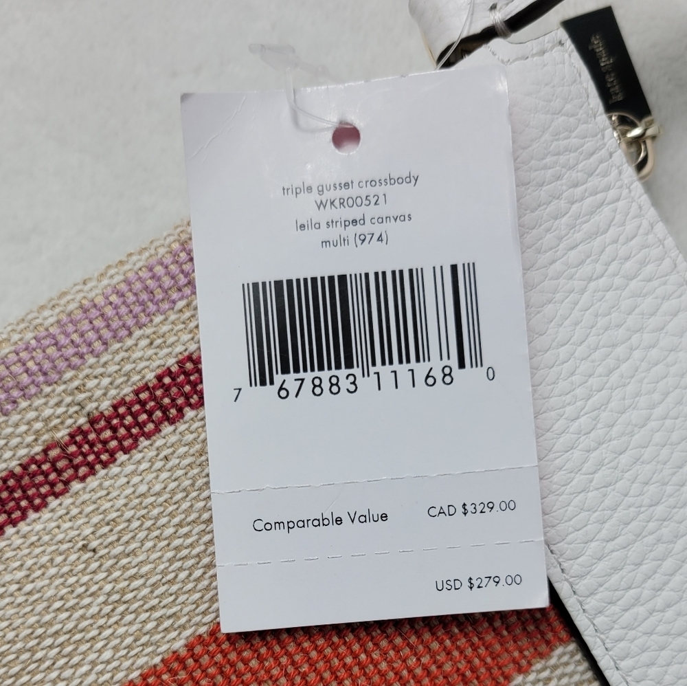Kate Spade NY Leila Canvas Triple Gusset Crossbody - Picture 8 of 9